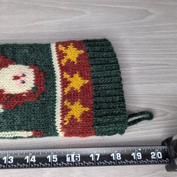 Santa Knit Christmas Stocking 18" x 8" Christmas Cove Like - Picture 8 of 9